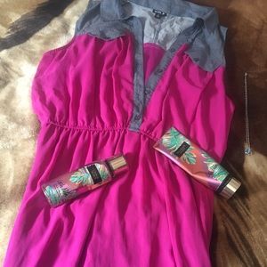 Unique Women’s dress with jean fabric at the top